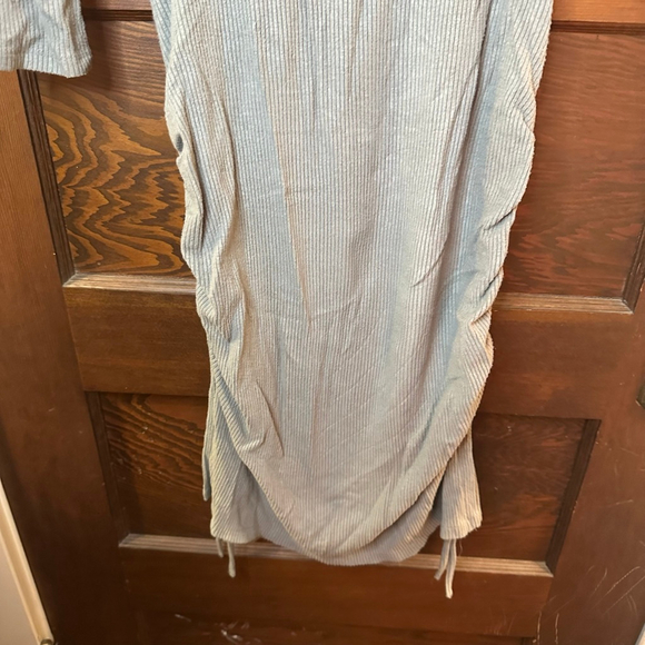 Women's XS Saturday Sunday Sage Green Ribbed Turtleneck Long Sleeve Dress - Picture 3 of 8